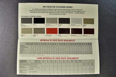 1983 Mercury Paint Colors Folder Cougar Grand Marquis Capri LN7