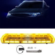 Amber/White 88 LED 48" LED Emergency Strobe Light Bar Beacon Warn Tow Truck Resp