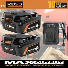 2x 4.0Ah 18 Volt Battery For Ridgid 18V R840087 R840085 Rigid 18V Tool Charger G