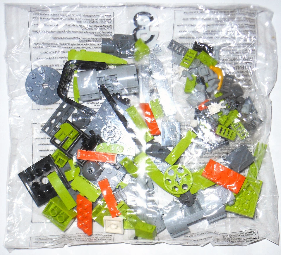 LEGO 8961 Crystal Sweeper: 2 NEW SEALED BAGS + STICKERS Power Miners partial set - Image 4 of 4