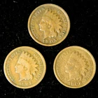 1905 1906 1907 1c Indian Head Cent Penny Set Lot , All 3 Coins , Circulated