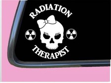 Radiation Therapist Sticker Skull TP 1271 vinyl 6" Decal xray film