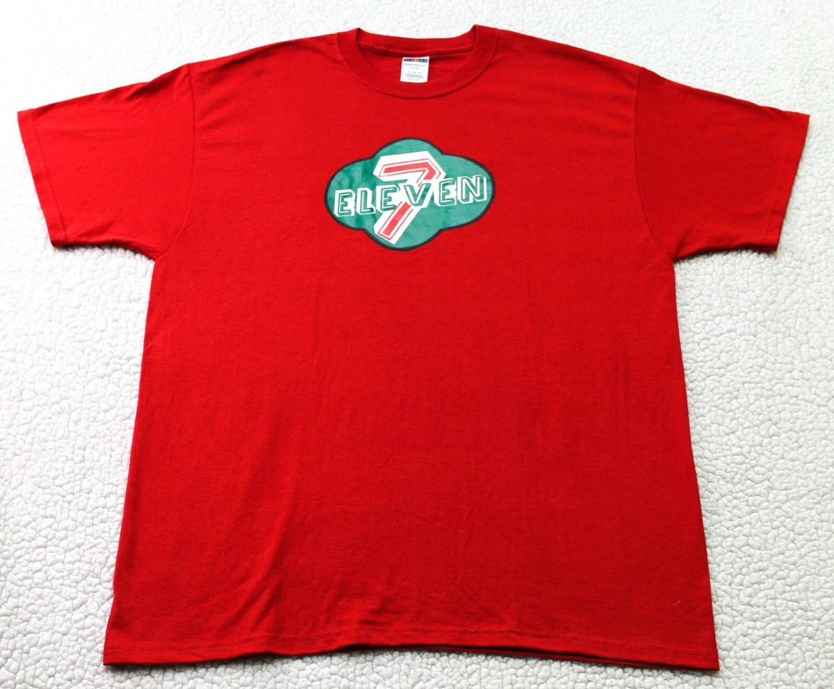 Seven Eleven 7 11 Gas Station Men s Short Sleeve T Shirt Red XL Jerzees