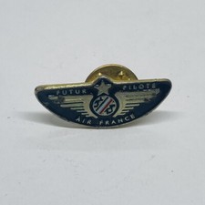 Vintage Air France Future Pilot Enamel Lapel Pin Metal Hat Jacket Art Decor 22