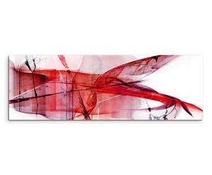150x50cm Panoramabild Paul Sinus Art Abstrakt Rot Schwarz Grau Creme Wohnzimmer Ebay