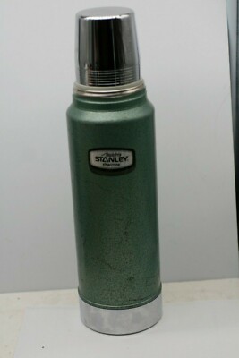 1980 Stanley Aladdin A-944C Green Steel Thermos 1 Qt No 11 Stopper