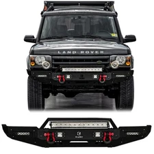 Vijay Fit 1999-2004 Land Rover Discovery II Front Bumper with Lights and D-Ring