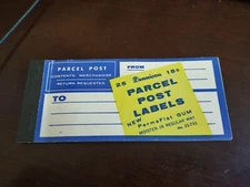 VINTAGE Dennisons  Parcel Post Label Sticker Book No. 33-732 (10 Labels Remain) 