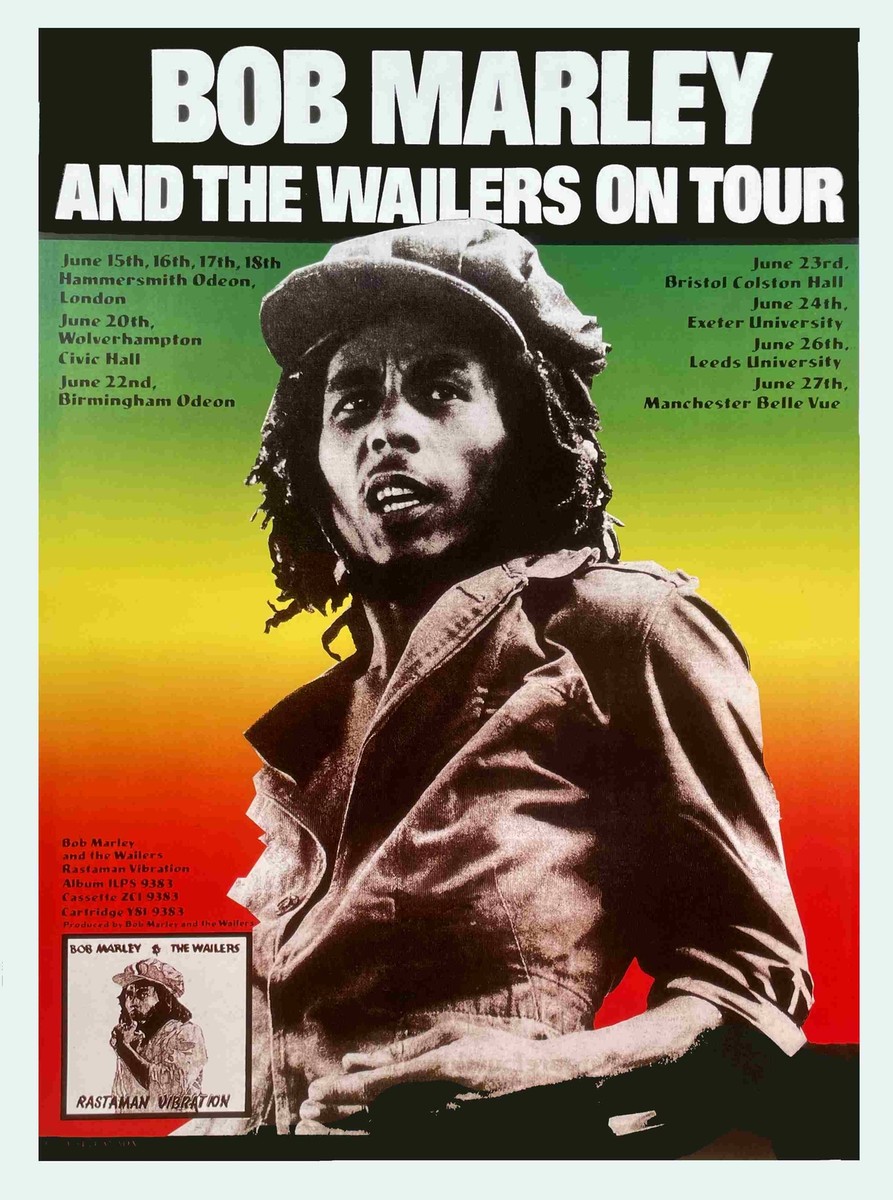 BOB MARLEY AND THE WAILERS ON TOUR United Kingdom 1976 by