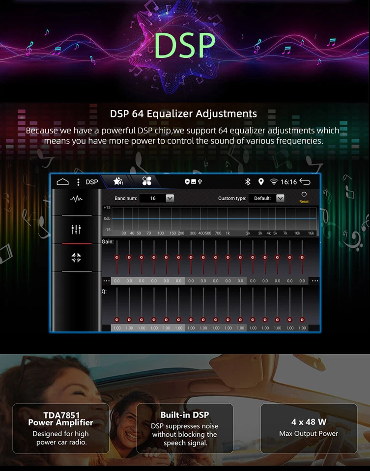 Autoradio Carplay Car Stereo GPS Navi Android14 Per Citroen C4/C4L/DS4 2013-2017 - Immagine 4 di 4