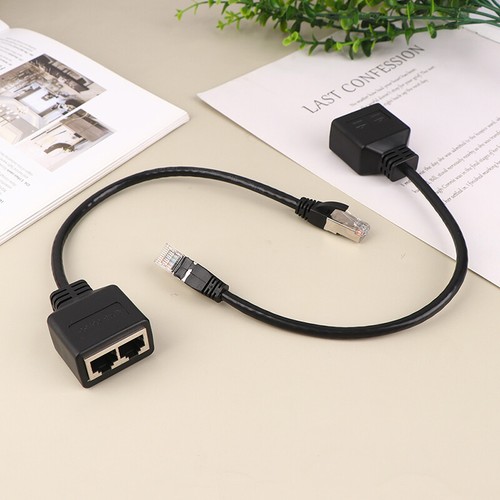 Ethernet Splitter RJ45 1 Male to 2 Female LAN Ethernet Cable Splitter Cable - Photo 10/12