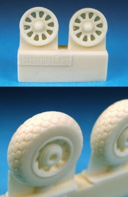 Barracuda Studios (BR-48050) 1:48 P-51 Mustang Oval Tread Pattern Wheels