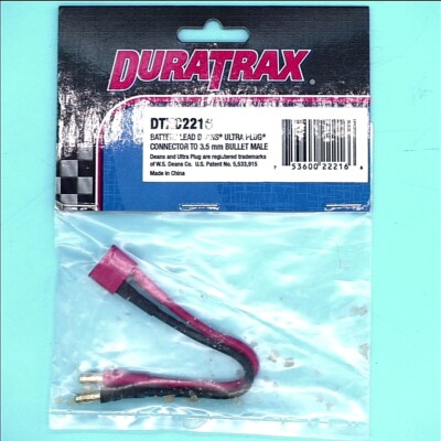 DURATRAX DTXC 2212 Battery Lead Star Plug Connector female to 3.5mm male bullet