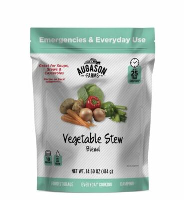 Augason Farms Vegetable Stew Blend Resealable, Dehydrated Emergency Food 25 Year