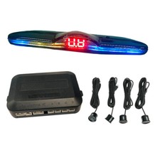 4 Parking Sensors LED Car Auto Backup Reverse Rear Radar System Alert Alarm Kit
