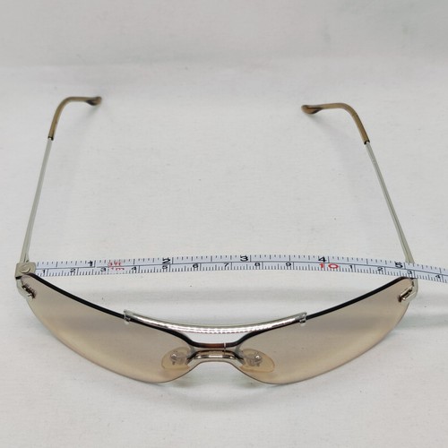 VINTAGE Christian Dior Mini Motard Sunglasses Frames Shield Chrome 00s 90s - Picture 10 of 12