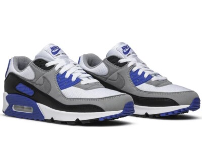 Nike Air Max 90 Hyper Royal Particle Grey White Mens Sz 11 CD0881-102 No Box Lid