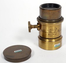 Holmes Booth  Haydens brass Petzval lens No. 577 4044