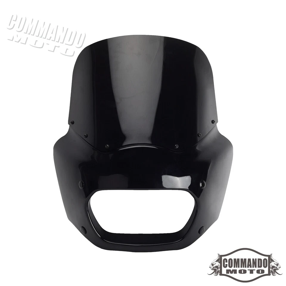 For Harley Fat Bob FXFB FXFBS 2018-2024 Headlight Fairing Windshield & Mount Kit - Image 4 of 4