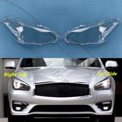 A Pair Clear Headlight Lens Housing+ Seal Glue For INFINITI Q70 2016-2019 LH+RH