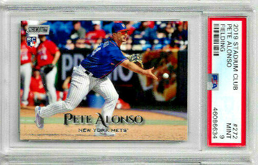 2019 Stadium Club Pete Alonso Fielding PSA 9  RC