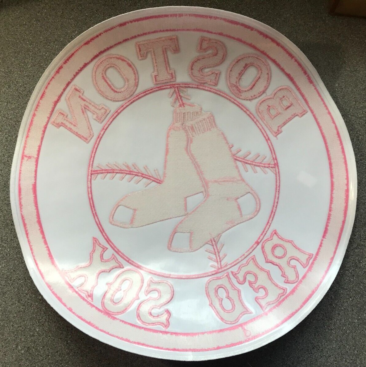 1976-2008 BOSTON RED SOX MLB BASEBALL VINTAGE HUGE XL 15 1976-2008-boston-red-sox-mlb-baseball-vintage-huge-xl-15-pink-team-logo-patch-ebay