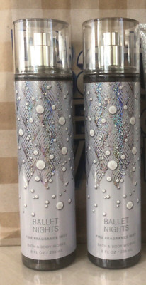 2 BATH & BODY WORKS BALLET NIGHTS FINE FRAGRANCE MIST BODY SPRAYS 8 OZ EA NEW