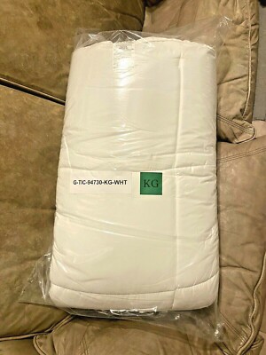 Sleep Innovations G-TIC-94730-KG-WHT King Size Quilted Mattress Topper Cover