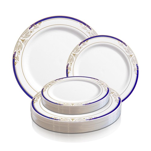 Disposable Plastic Dinnerware Wedding Party Package Elegant Harmony Plates Set - Picture 22 of 50