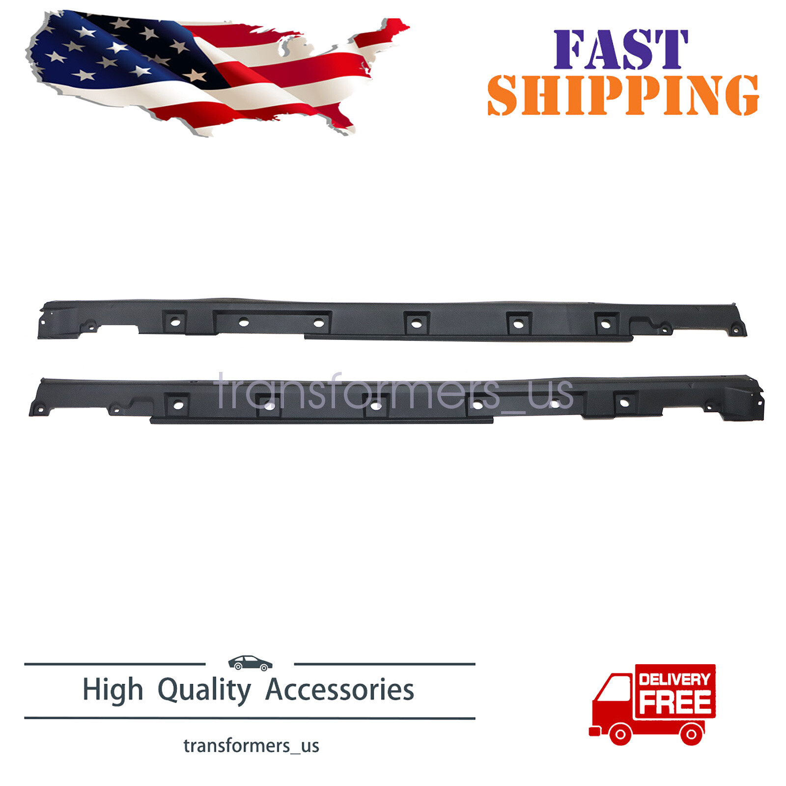 2020-2023 Toyota Highlander Rocker Skirt Molding Panel Pair - Left & Right Side