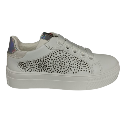 Scarpe da ginnastica bambina bianche sneakers bimba 30 31 32 33 34