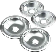 Chrome Range Drip Pans Compatible With GE, Hotpoint And Kenmore Electric Stove -