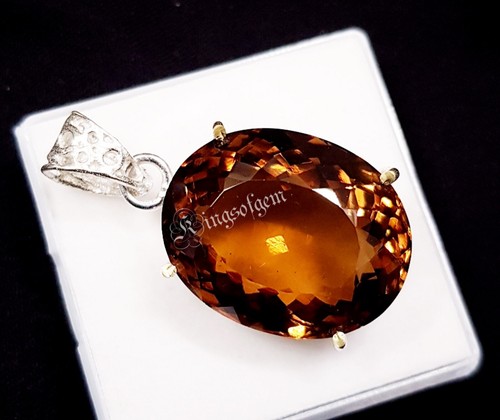 66+ Ct Color Change Alexandrite Oval Cut 925 Solid Silver Pendant Gemstone - Picture 2 of 4