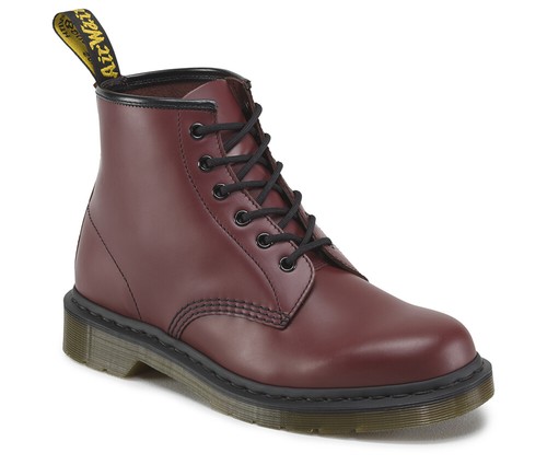 Dr Martens 6 Buchi 101 Z Rosso Ciliegia 10064600 Doc - Foto 1 di 6