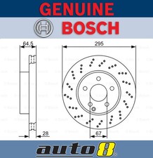 Bosch Front Brake Disc Rotor for Mercedes-Benz C-Class 204 2.1L OM651 2008-14