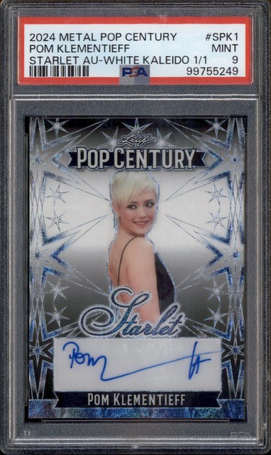 2024 Leaf Metal Pop Starlet Kaleidoscope White Pom Klementieff Auto 1/1 PSA 9
