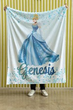 Personalized Cinderella Fleece Blanket And Gift For Disney Lovers