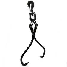 Heavy Duty Swivel Grab Skidding Tongs 28" Jaw Log Chain Grabber Logging Hook