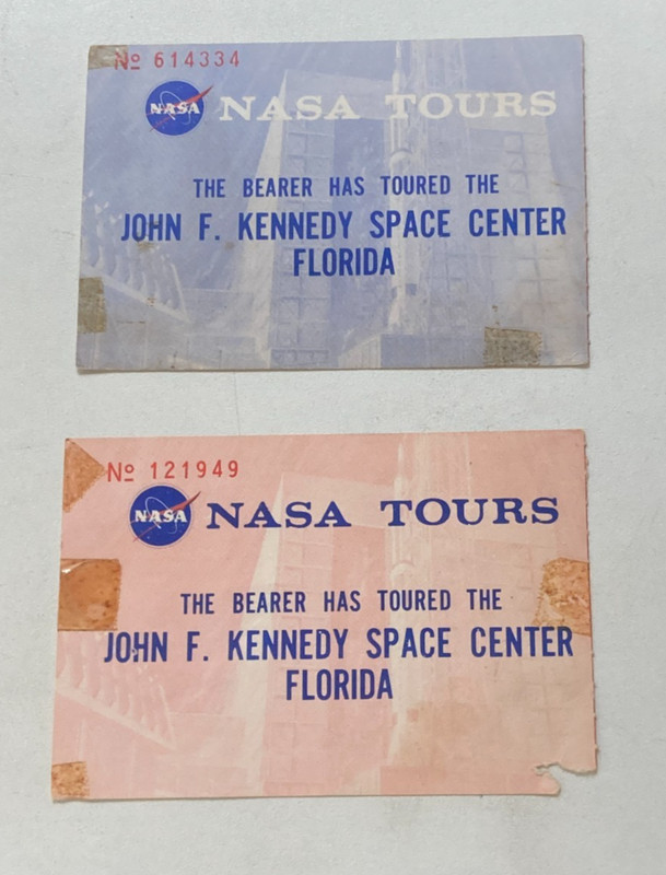 2 NASA Tours John F. Kennedy Space Center Florida Tickets As Found Condition