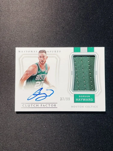 2017-18 National Treasures Clutch Factor Auto PA GU Gordon Hayward 37/99 XV44