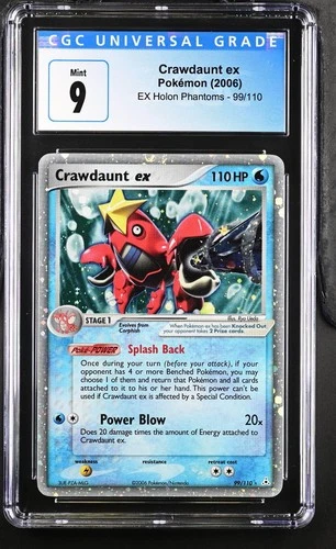 CRAWDAUNT EX 99/110 HOLO EX HOLON PHANTOMS POKEMON CGC 9 MINT