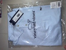 New Men  s Vineyard Vines Sankaty Polo Size Medium St. Jean White Cap Color 110