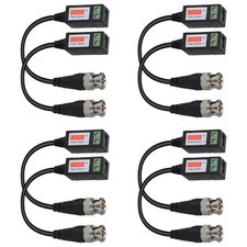 4 Pairs Passive 4K Video Balun BNC Connector for AHD CVI CVBS CCTV Use