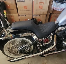 Saddlemen Profiler Gel Lattice Stitch Low Seat for 1984-1999 Harley Softail