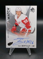 2016-17 SP Authentic Future Watch Auto /999 Tyler Bertuzzi #187 Rookie RC