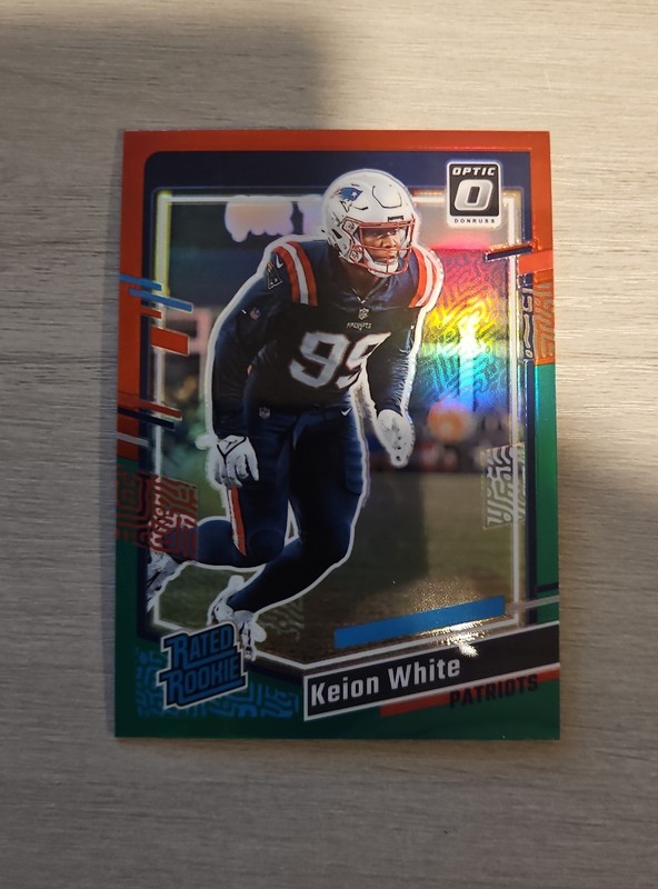 2023 Panini Donruss - Rated Rookie Keion White #371 Optic Preview Red & Green...