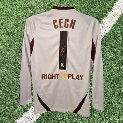 CECH サイン入り ゴールキーパーシャツ Petr Cech Signed Chelsea 2012 Champions League Final Football