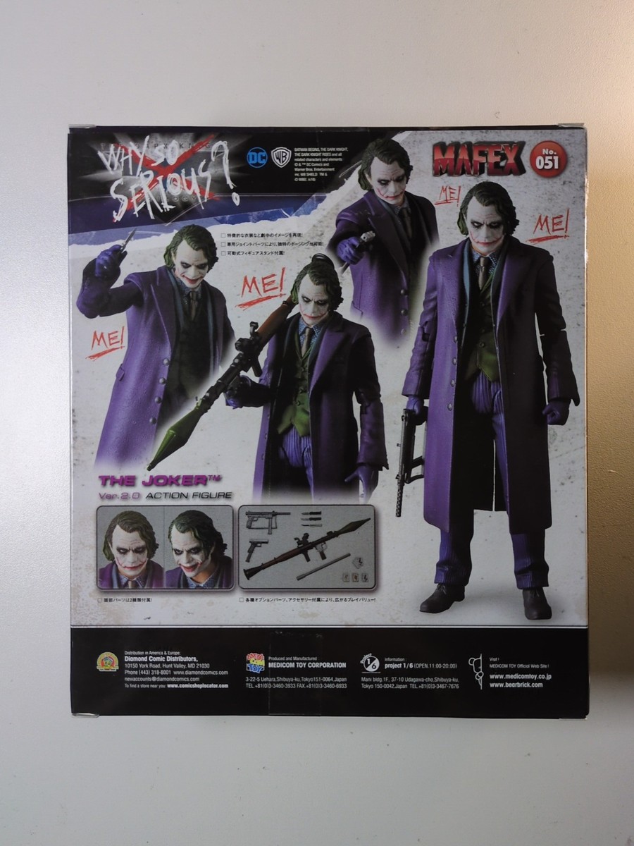 2018 Medicom MAFEX Dark Knight The Joker No. 051 Version 2.0