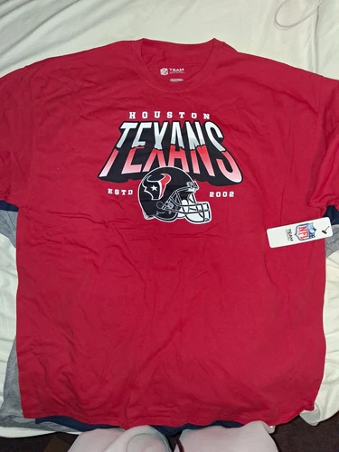 NFL Team Apparel Houston Texans NFL Red T-Shirt Men's 2XL Licensed