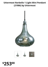 Uttermost Norbello 1 Light Mini Pendant